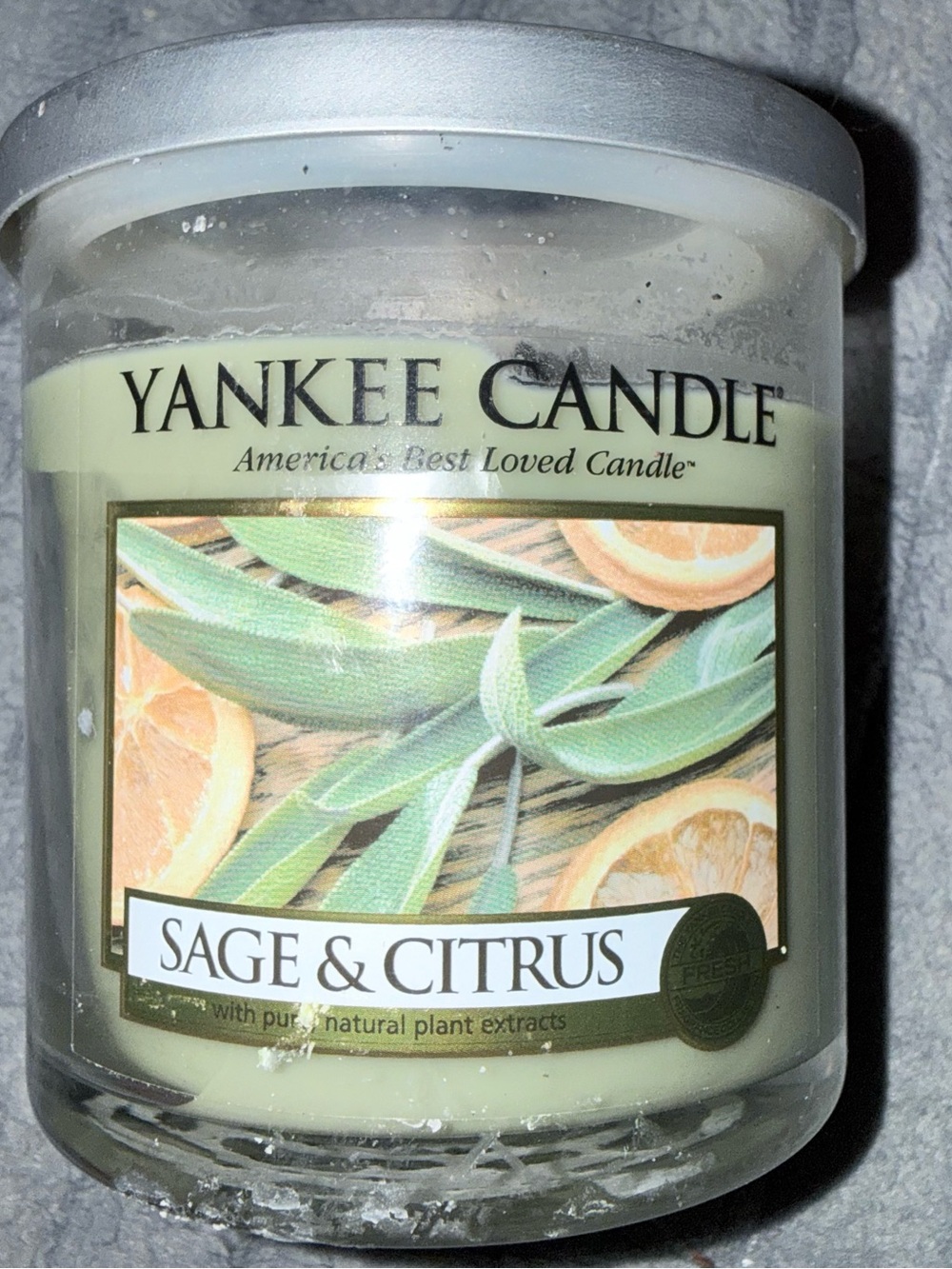 Yankee Candle Company Sage & Citrus 7 ounce Green